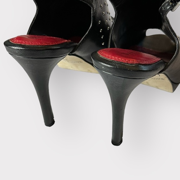 White House Black Market SUNNY Studded Peep Toe Bootie Pumps 8M - Picture 5 of 7